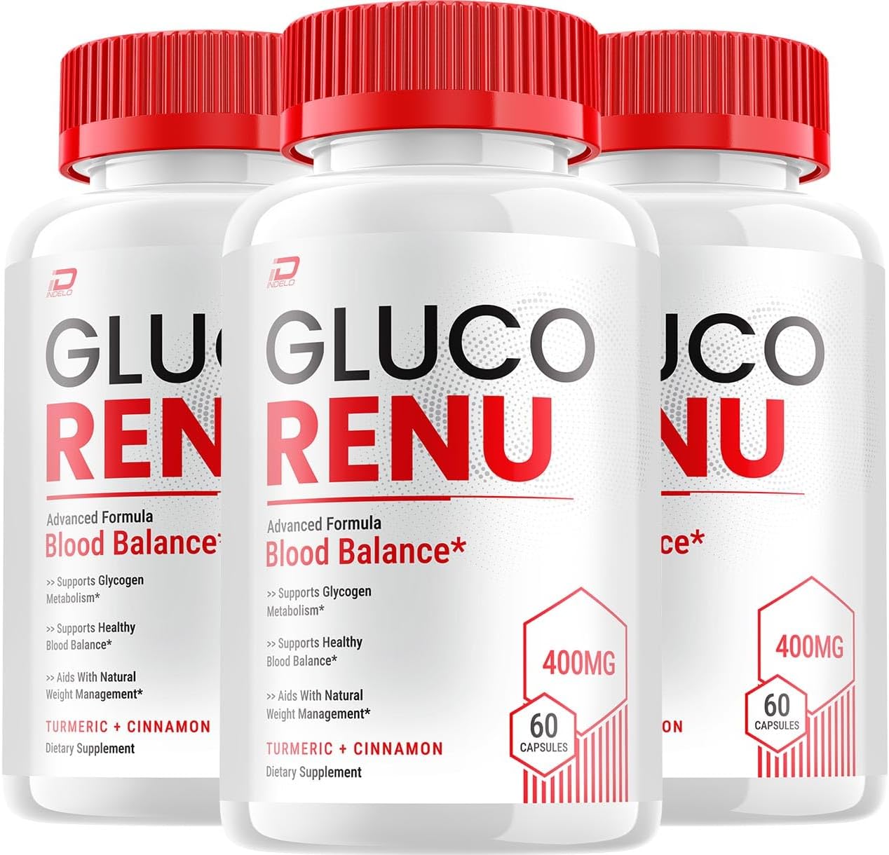 Gluco Renu Capsules - GlucoRenu Advanced Supplement, All-Natural Formula to Support Healthy Levels, Maximum Strength Formula (3 Pack - 180 Capsules) - görsel 1