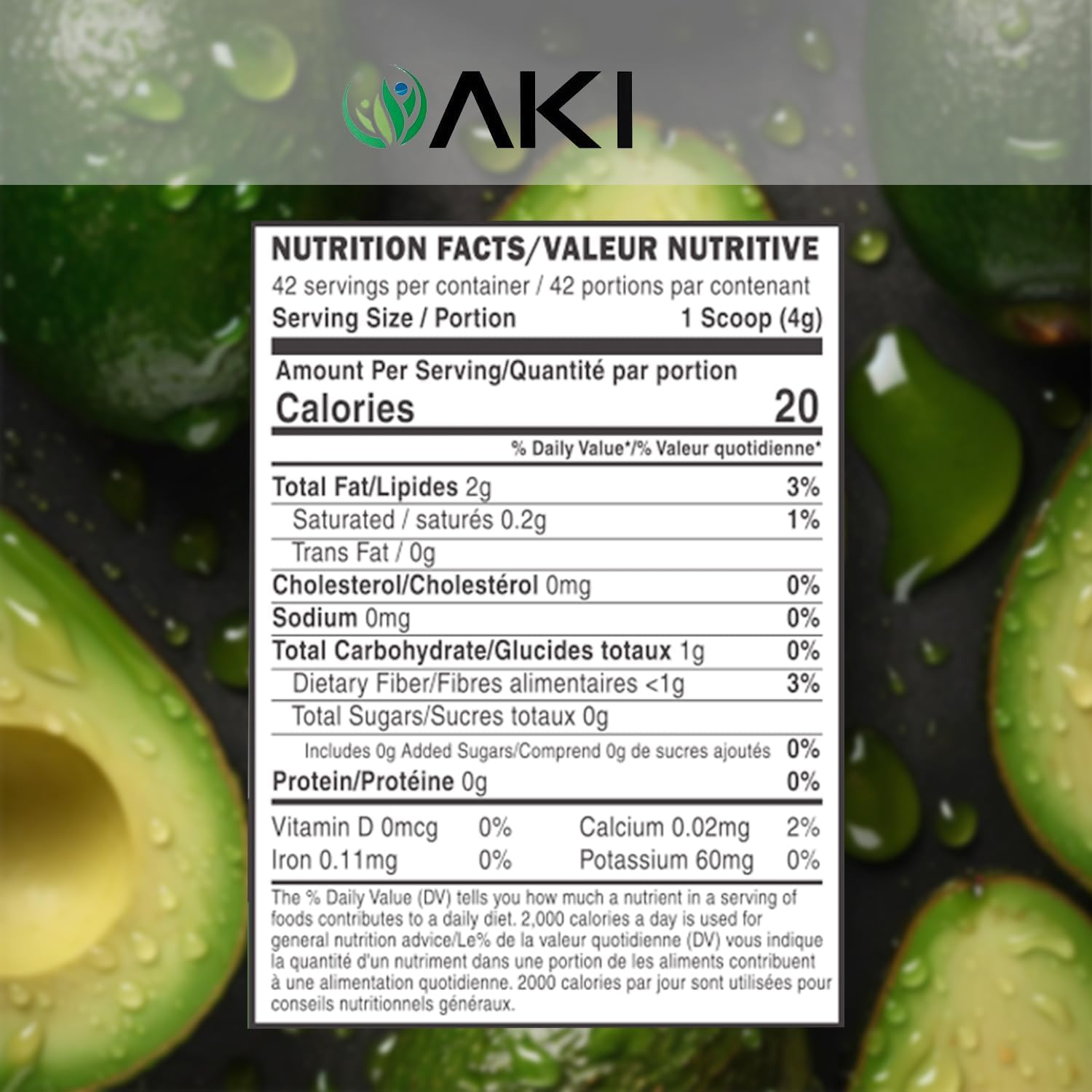 AKI Avocado Superfood Powder (170g) – Nutrient‑Rich, Vegan & Non‑GMO - görsel 2