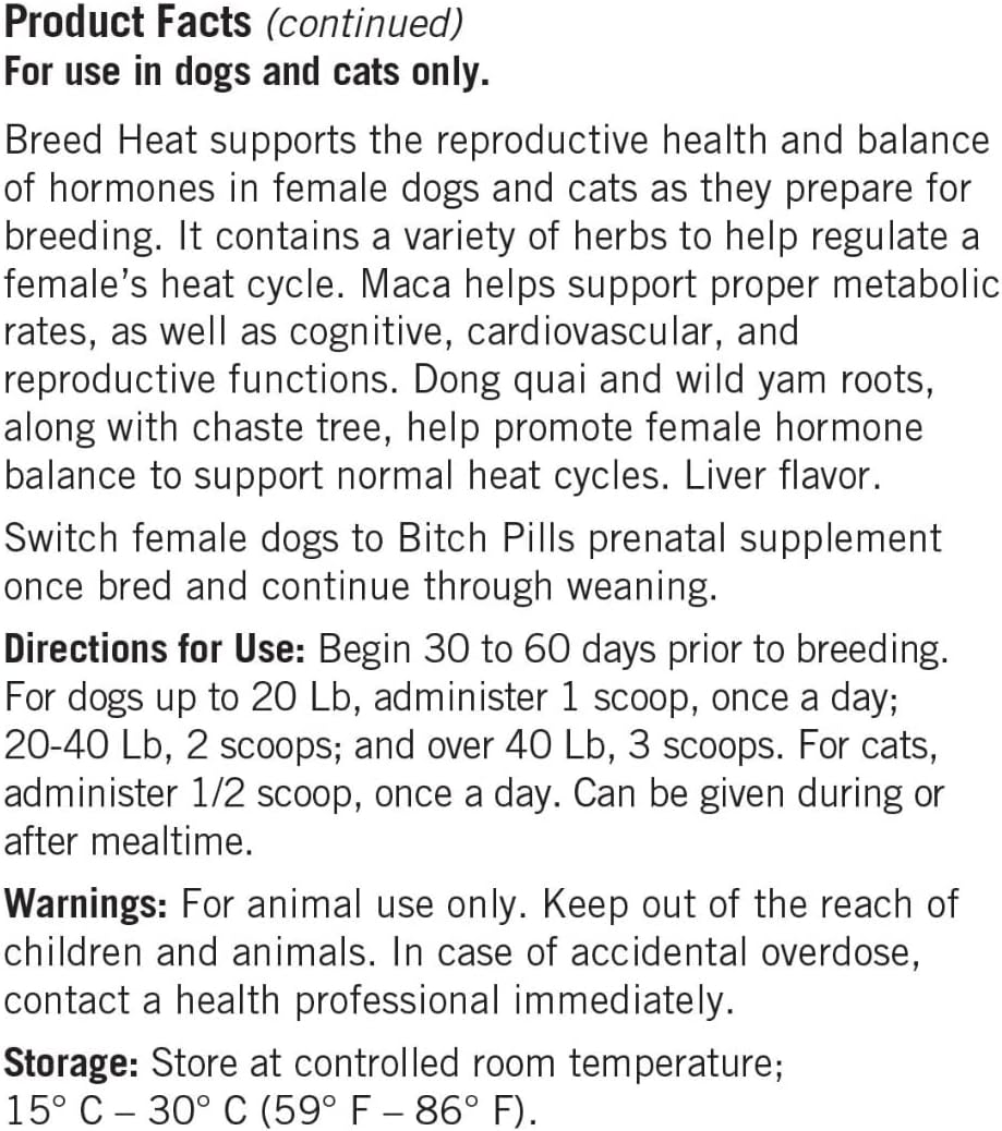 Breed Heat - Breeding & Reproductive Supplement for Dogs & Cats (Formerly Thomas Labs, Same Product) - 454 g Powder - görsel 7