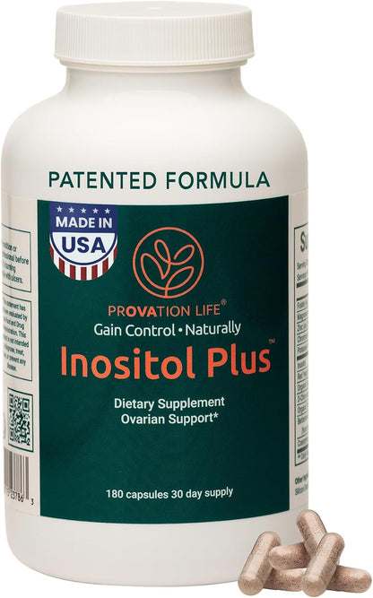 Inositol Plus for Women | Ovarian Health, Hormone Balance, Fertility, Ovulation | 40:1 Myo-Inositol D-Chiro & 12 Ingredients | Developed by a Medical Doctor | 120 Capsules