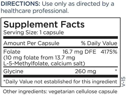 Metabolic Maintenance L-Methylfolate 10 mg - Promotes a Positive Mood - Active Folate for Methylation Support & Biochemical Reactions - Highly Bio-available - 90 Servings - 90 Capsules