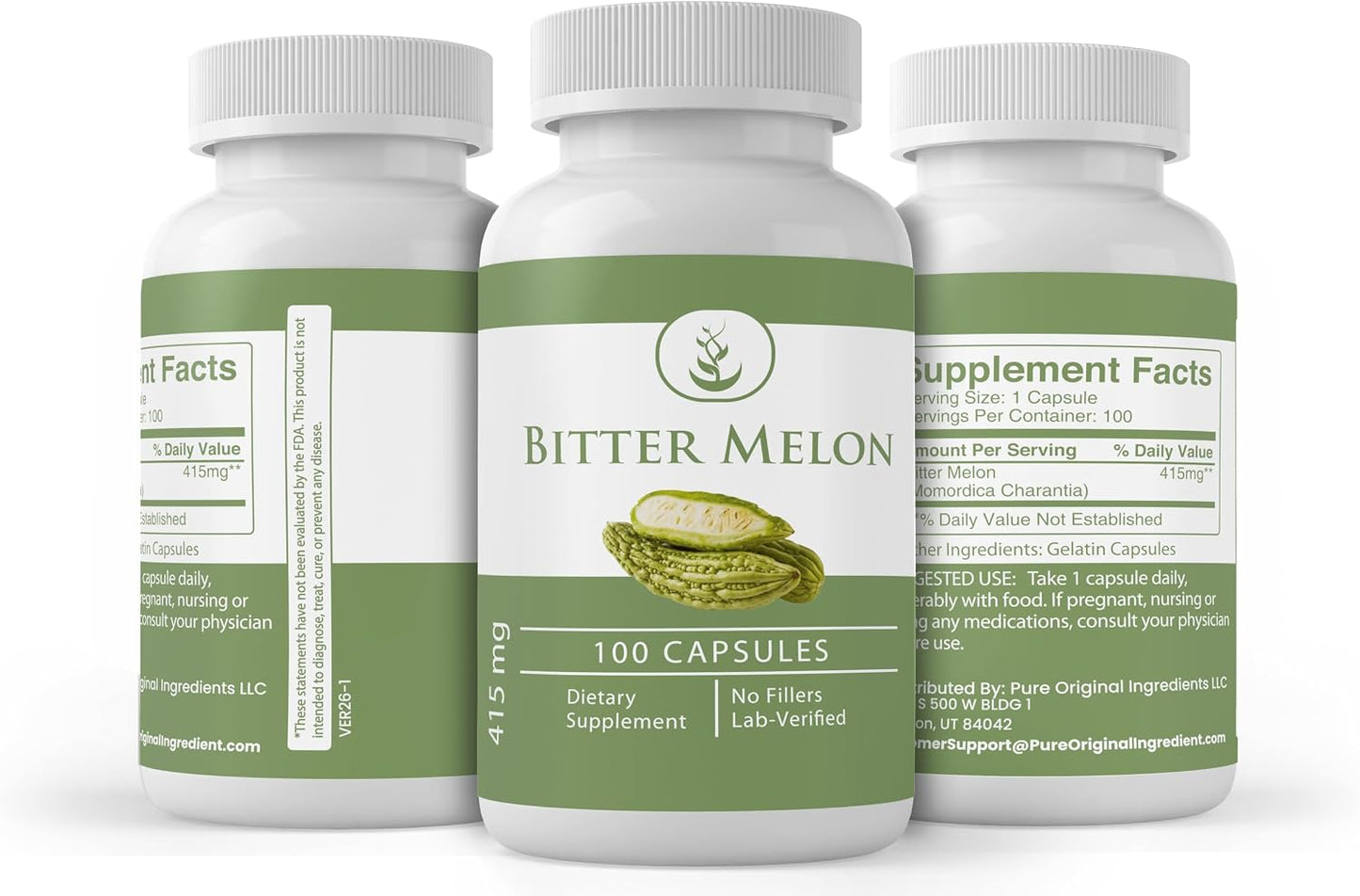 Pure Original Ingredients Bitter Melon, 100 Capsules - görsel 4