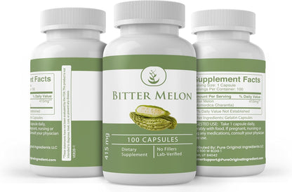 Pure Original Ingredients Bitter Melon, 100 Capsules