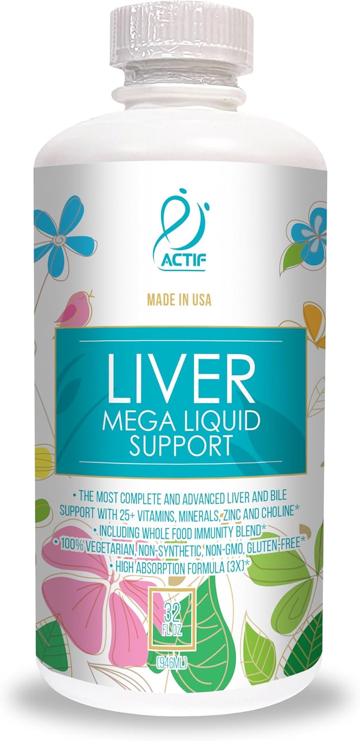 Actif Liver Mega Liquid Support - Complete Liver and Bile Maximum Strength Supplement, Non-GMO, 946 ml - görsel 2