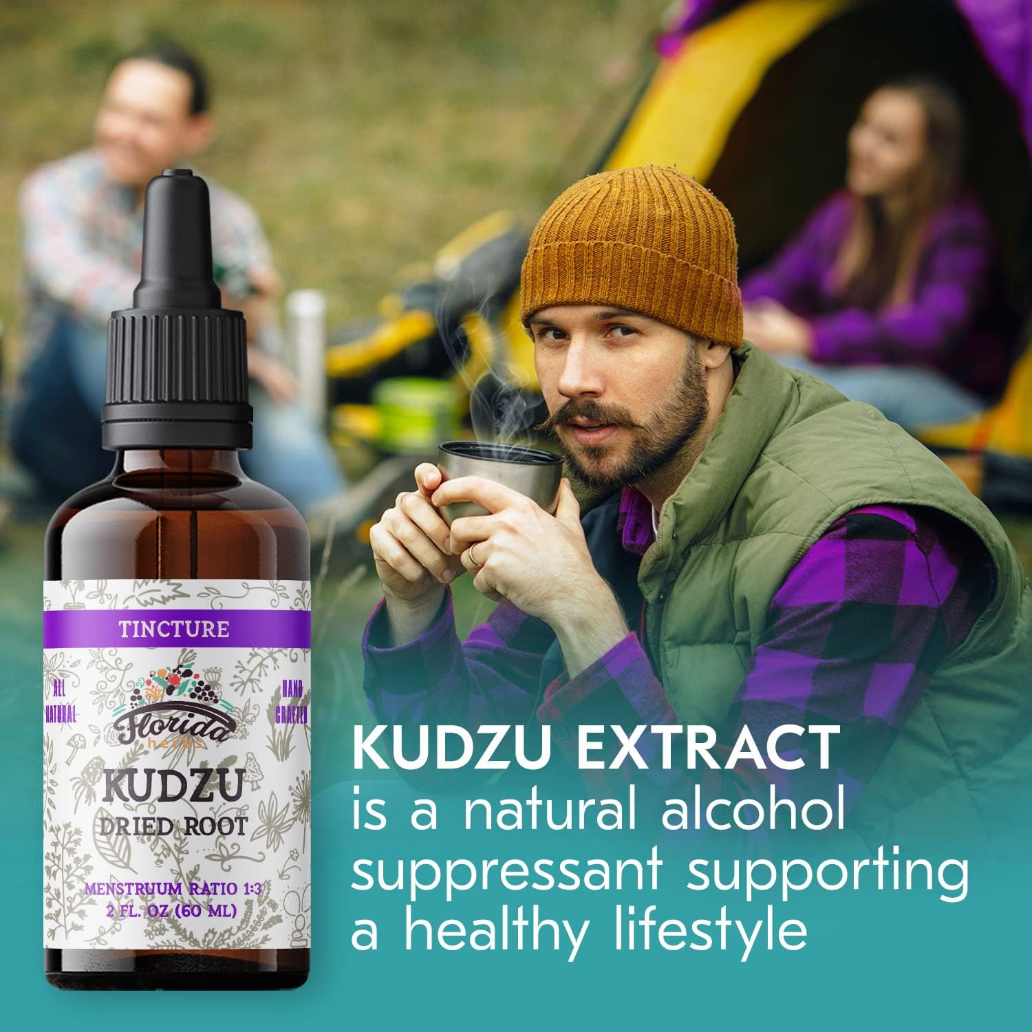 Kudzu Extract – Organic Kudzu Root Supplement – Non-Alcohol Glycerite – Made in USA – 60 ml - görsel 2