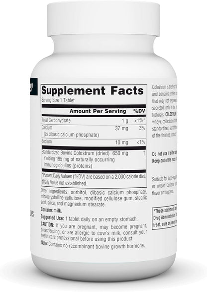 Source Naturals Colostrum Contains 30 per cent Immunoglobulins - 60 Tablets
