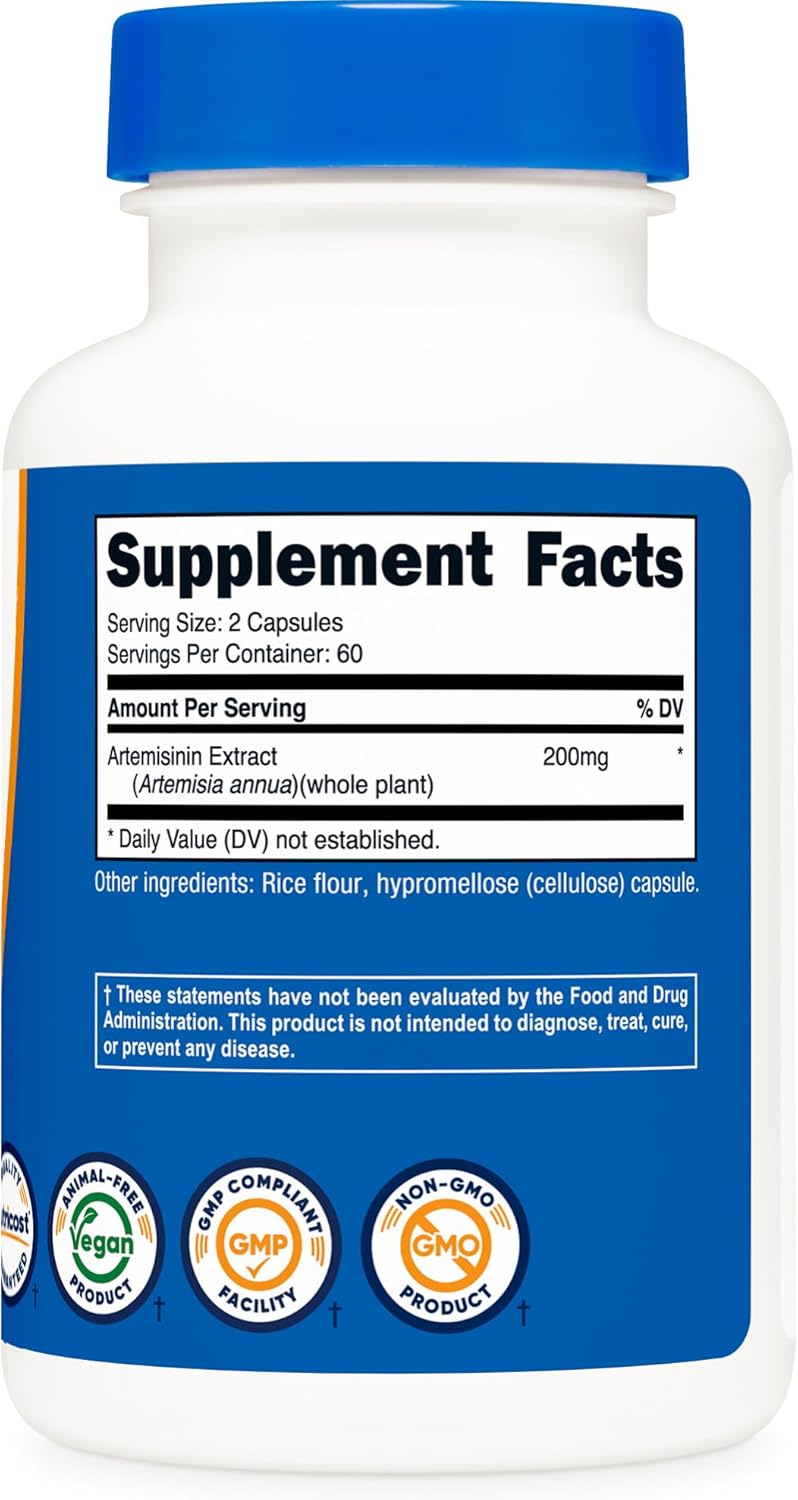 Nutricost Artemisinin 200mg – 120 Vegetarian Capsules (60 Servings) - görsel 5
