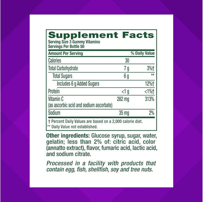 Vitafusion Power C Gummy Vitamins, 150 Count