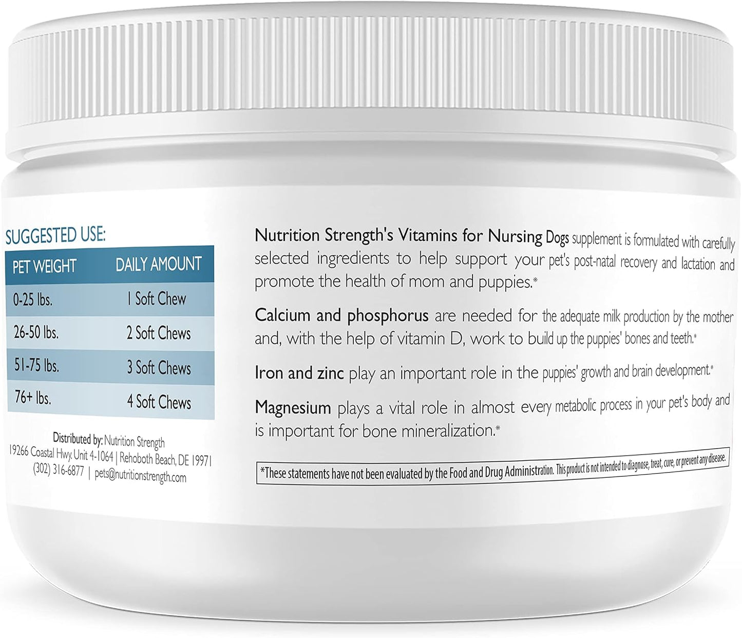 Nutrition Strength Vitamins for Nursing Dogs to Support Lactation and Post-Natal Recovery, Promote Milk Quality and Healthy Puppies with Calcium, Phosphorus, Magnesium and Zinc, 120 Soft Chews - görsel 2