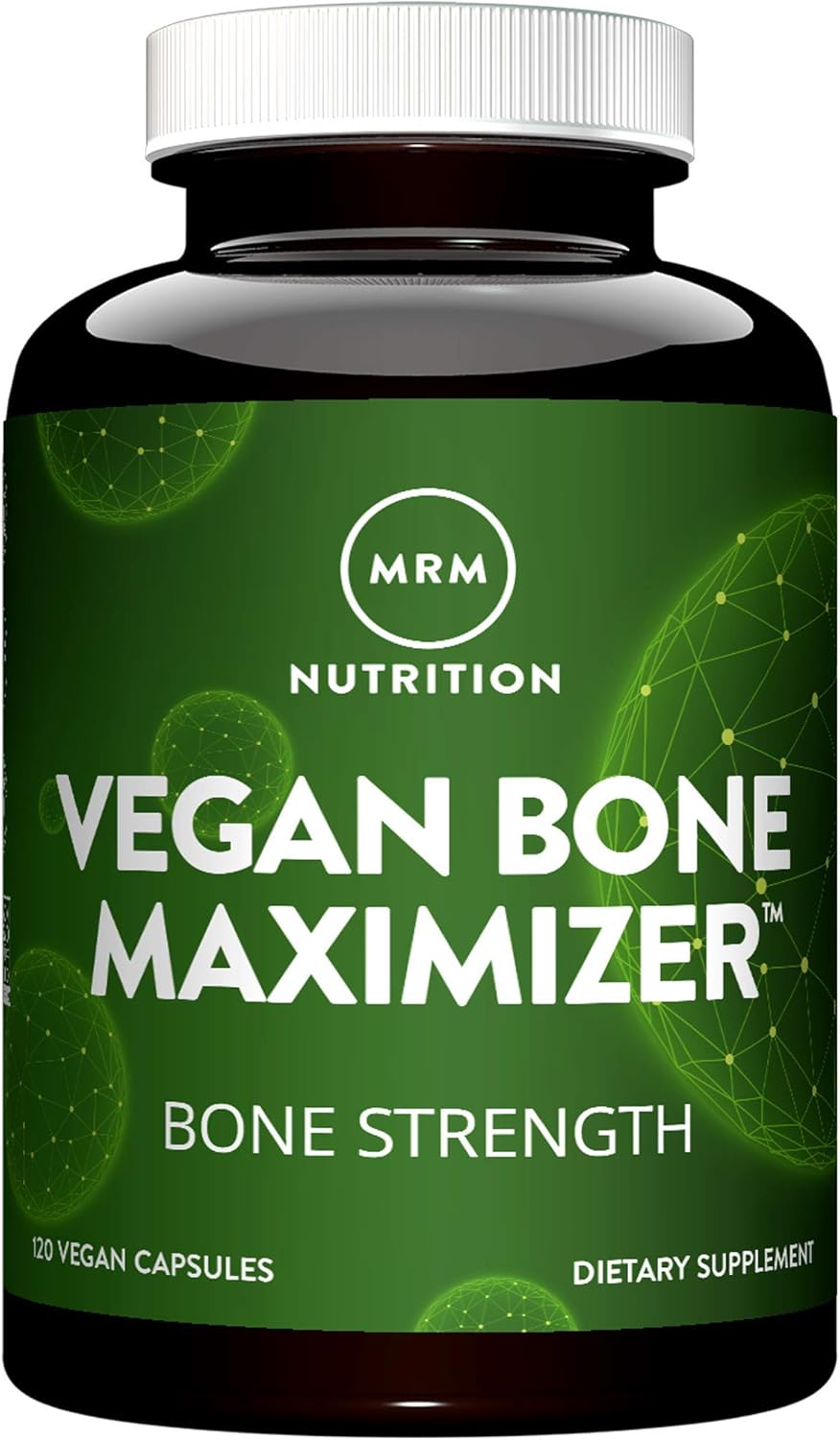 MRM Nutrition Vegan Bone Maximiser - Calcium & Mineral Complex with Organic Calcified Algae, Vitamin D3, K1 & K2, Magnesium, & Zinc - 30 Servings - görsel 1