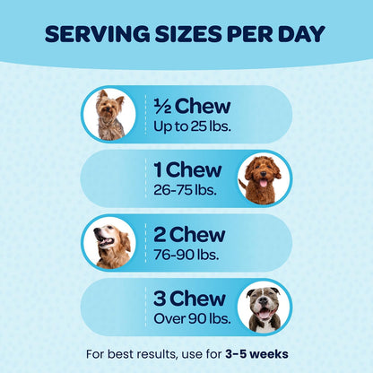 12-in-1 Complete Multivitamin for Dogs - Glucosamine, Chondroitin, Probiotics - NASC Certified - 90 Chews