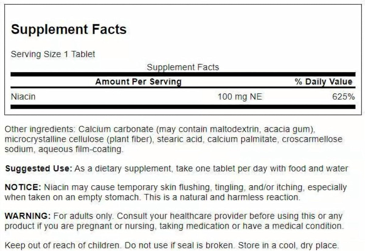 Swanson Niacin (Vitamin B3) 500 mg, 250 Capsules – Cardiovascular Support - görsel 2
