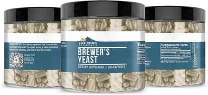Earthborn Elements Brewer's Yeast 200 Capsules, Pure and Undiluted, No Additives