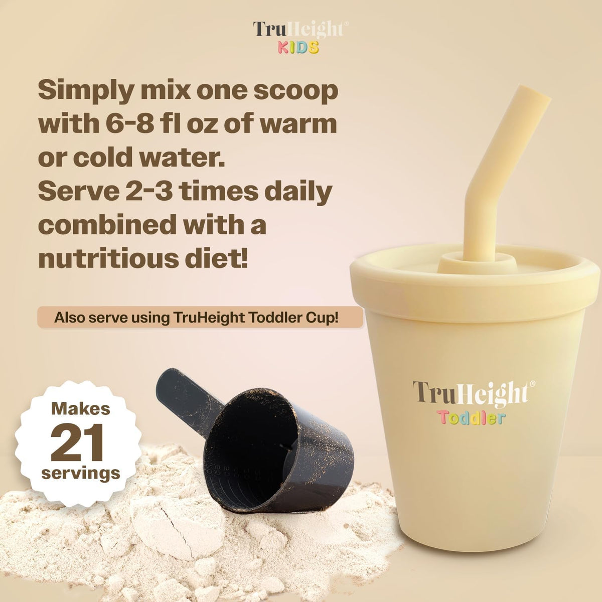 TruHeight Toddler Advanced Formula+ (Vanilla) – 16 Vitamins, Protein & Iron for Toddlers 12-36 Months - görsel 5