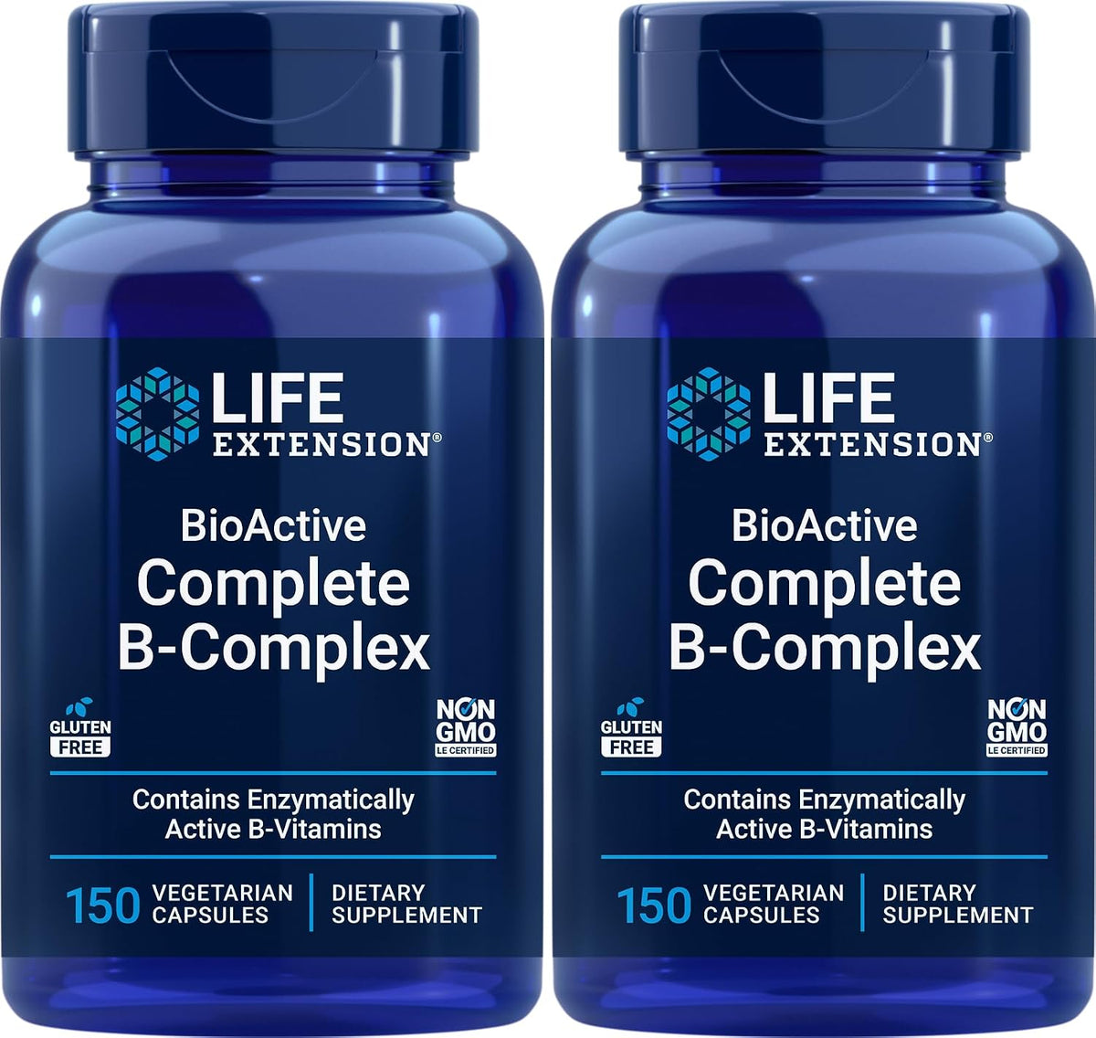 Life Extension BioActive Complete B-Complex, 150 Veg Caps (Pack of 2) - görsel 1
