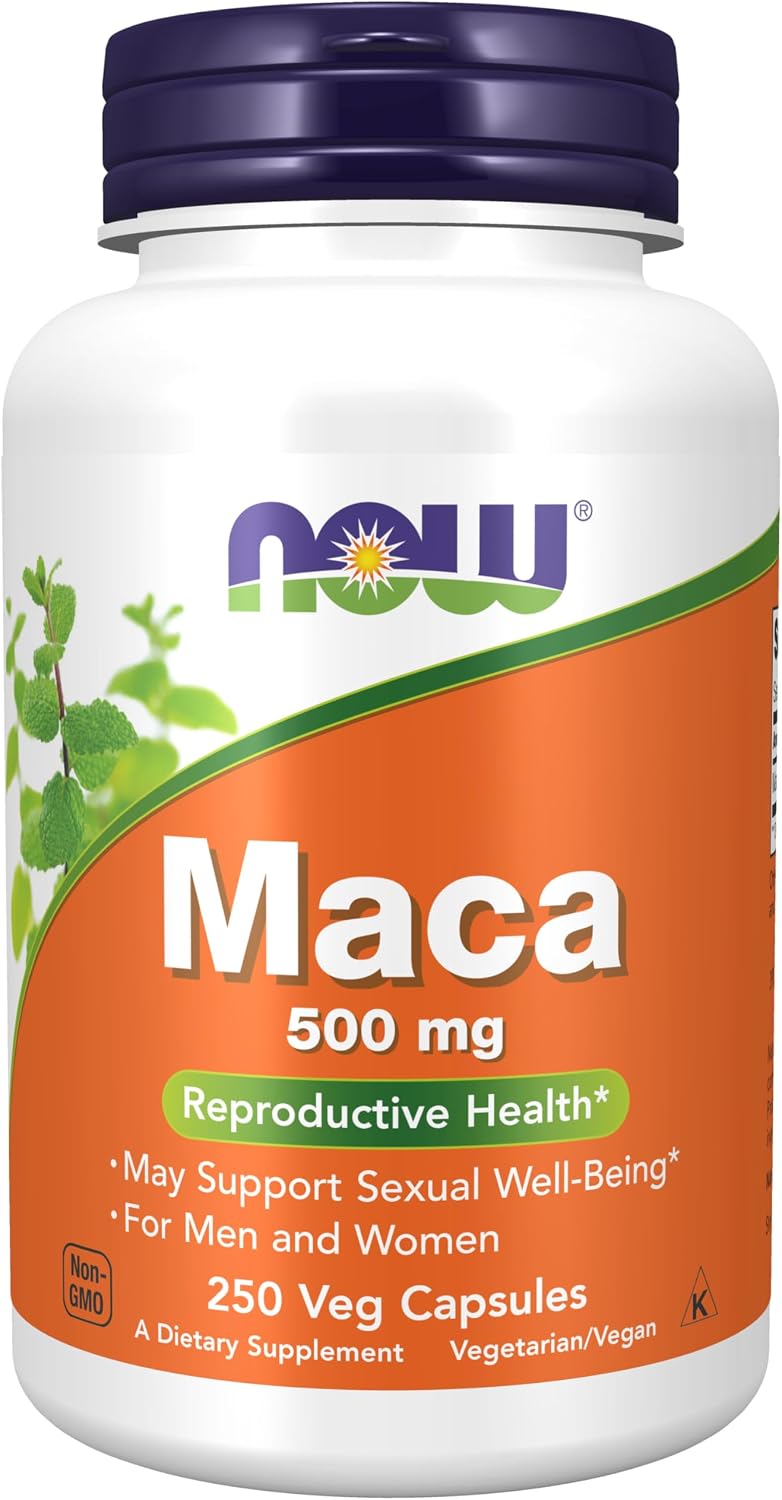 NOW Foods Supplements, Maca (Lepidium meyenii) 500 mg, For Men and Women, Reproductive Health, 250 Veg Capsules - görsel 1