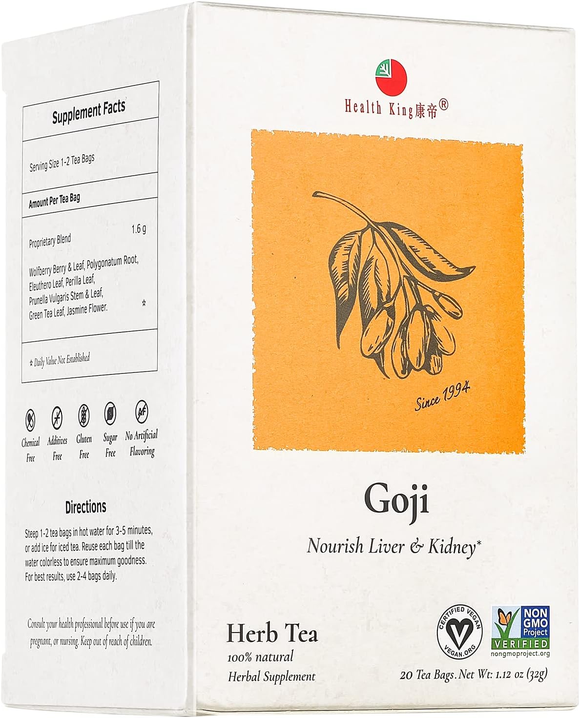 Health King Goji Tea – 20 Tea Bags - görsel 1