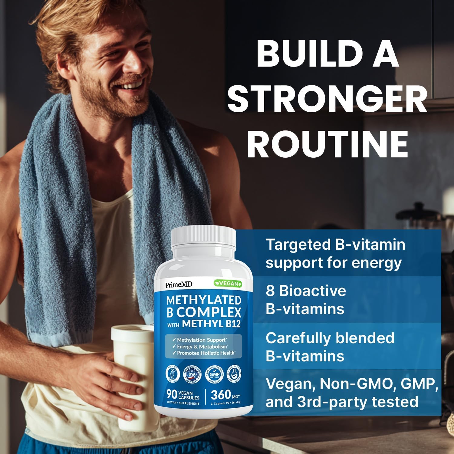 PrimeMD Methylated B Complex with B12 Methylcobalamin and Methyl Folate 1000 mcg - görsel 4