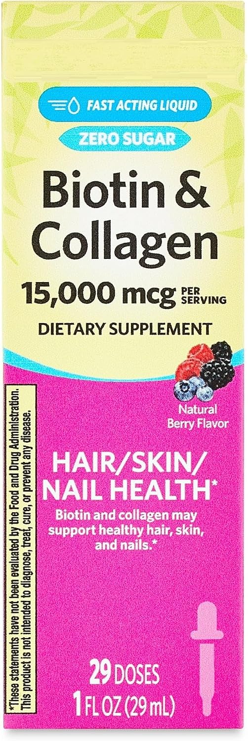 SEDLAV Biotin & Collagen Liquid - 15000 mcg, Natural Berry Flavour, 30 ml - görsel 1