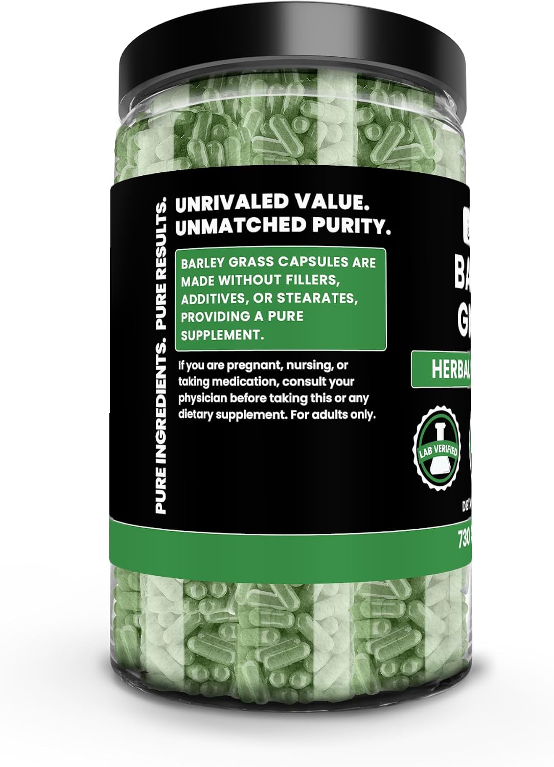 Pure Original Ingredients Barley Grass (730 Capsules) - görsel 3