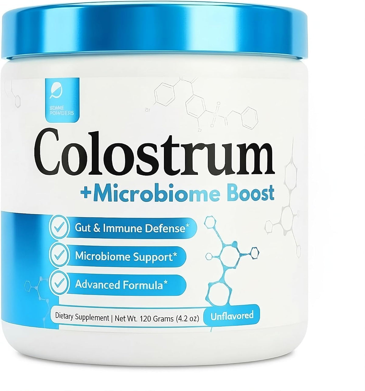 Prime Powders Colostrum Powder – Grass-Fed Bovine Colostrum with Akkermansia Probiotic, 120 Servings - görsel 1