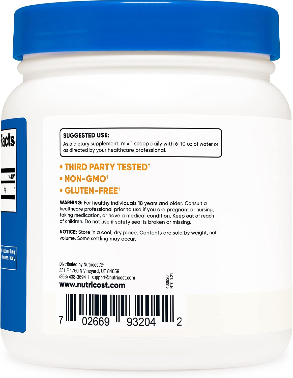 Nutricost Betaine Anhydrous (TMG) Powder - 500g (3-Pack) - görsel 3
