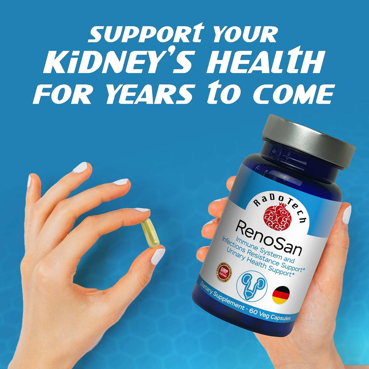 RenoSan Urinary Tract Health Supplement with Olive Leaf Extract, 60 Veg Capsules - görsel 10
