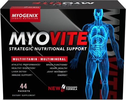 Myogenix Myovite Multivitamin for Athletes – Joint, Heart & Digestive Support – 44 Sachets