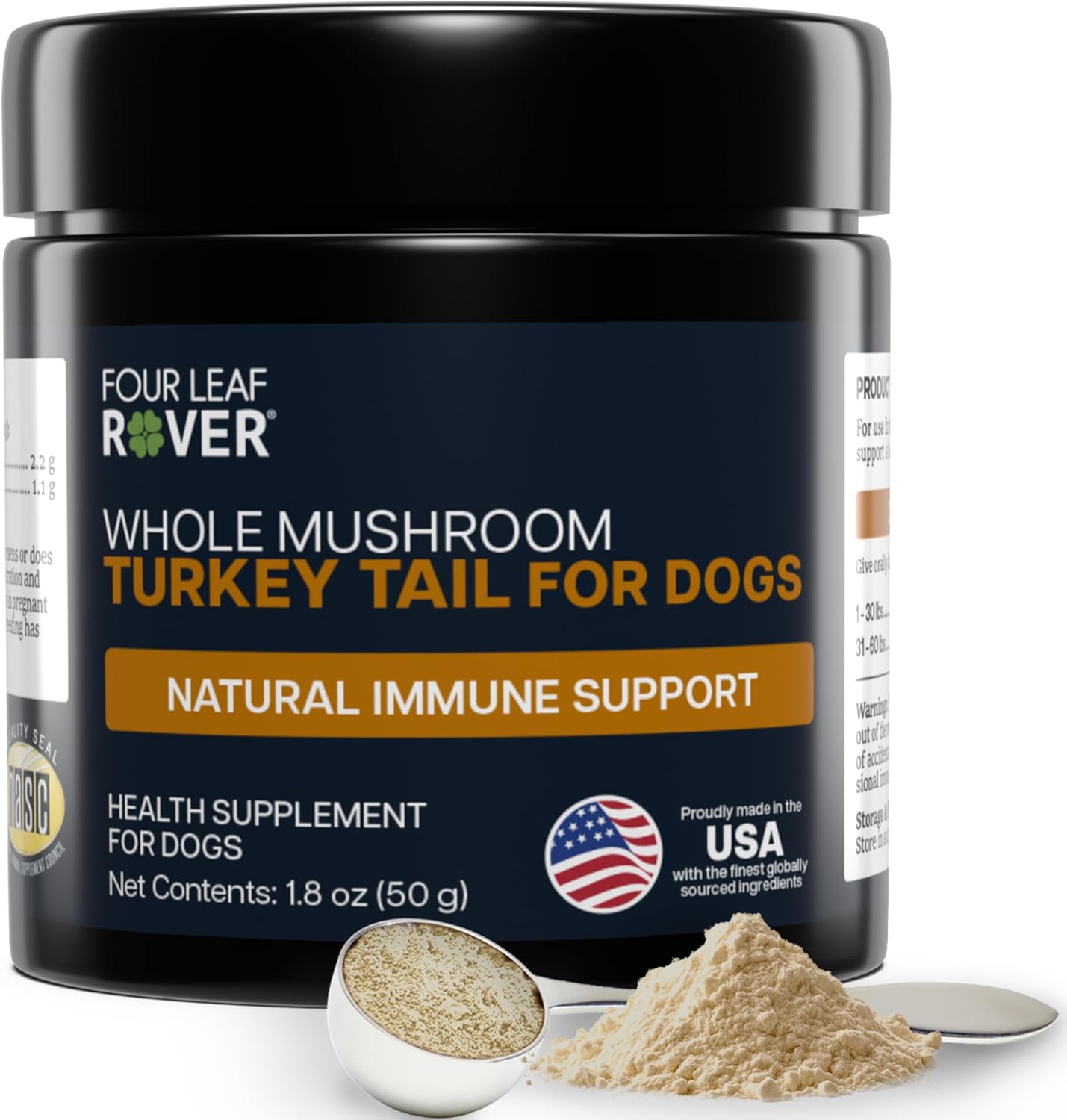 Turkey Tail Mushroom for Dogs - Organic Mushroom Extract with Over 50% Beta-Glucans - Third-Party Tested - Made in the USA - görsel 1