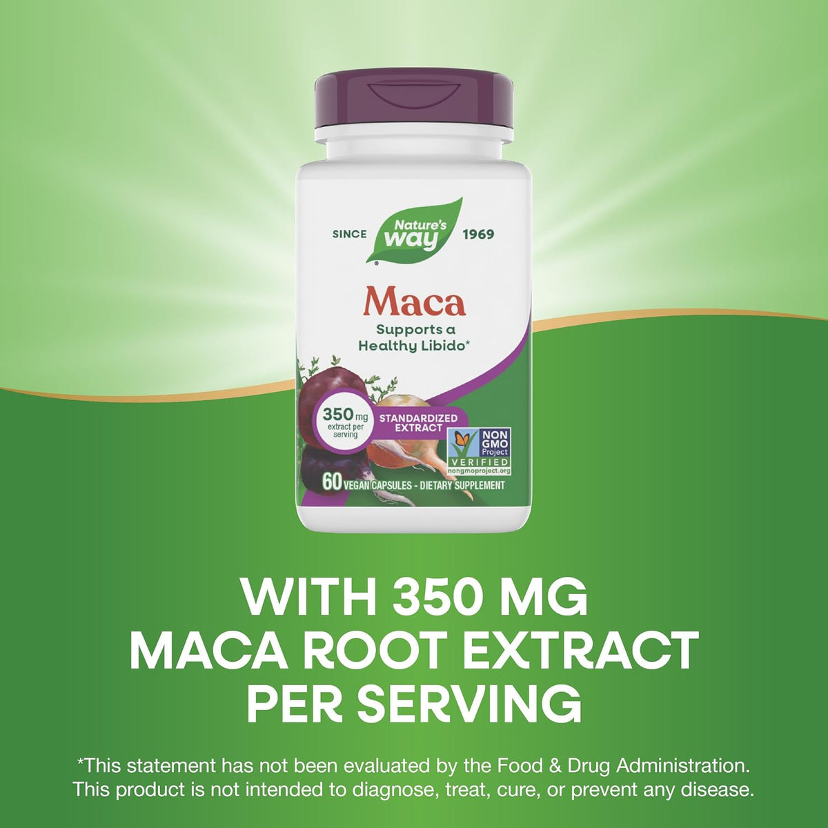 Nature's Way Maca Standardised Extract - Contributes to Normal Sexual Desire* - 60 Vegan Capsules - görsel 4