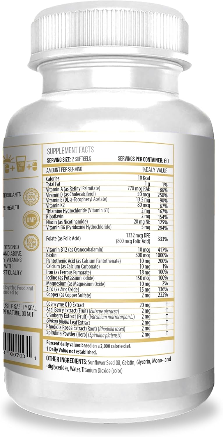 ACTIF Multivitamin for Women Age 60+ with 30 Organic Vitamins and Herbs, Non-GMO, Two-Month Supply - görsel 2