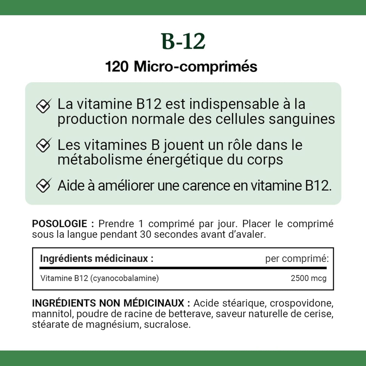 Nature's Bounty B-12 2500mcg Sublingual Tablets, 120 Count - görsel 5