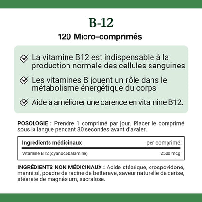 Nature's Bounty B-12 2500mcg Sublingual Tablets, 120 Count