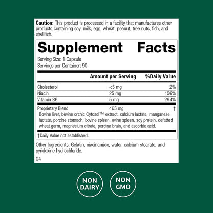 Standard Process Orchex - Nervous System Support with Niacin and Vitamin B6 - 90 Capsules