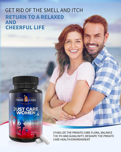 Probiotics for Women - 50 Billion CFU, 8 Strains, with Cranberry Extract, Prebiotics & Selenium, Gluten- and Dairy-Free, 60 Capsules
