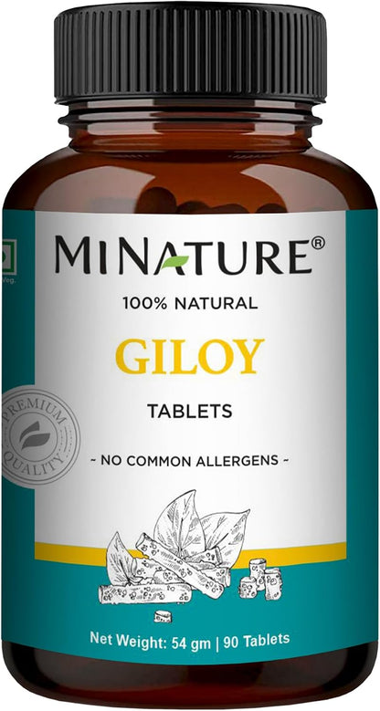 minature Giloy 90 Tablets | 1000 mg | 45 Day Supply | 100% Natural Giloy/Guduchi | Vegan | From India – Image 1