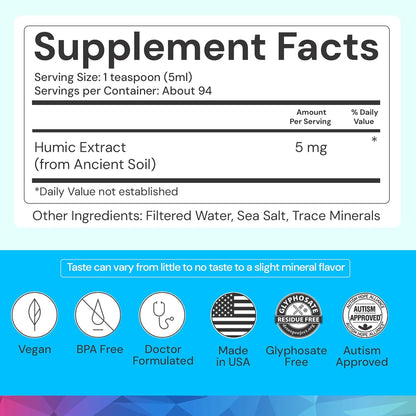 ION* Gut Support Liquid Supplement - Gut & Digestive Health, Humic Extract - 473 ml