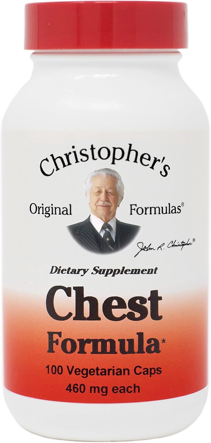 Christopher's Original Formulae Chest Formula – Whole-Herb Immune Support, 100 Vegetarian Capsules - görsel 1