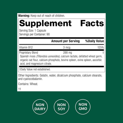 Standard Process for-Til B12 – Whole Food Vitamin B12 Supplement for Nervous System and Immune Function – 90 Capsules