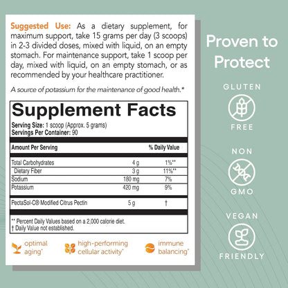 PectaSol Modified Citrus Pectin – 454g Powder – Total-Body Health Supplement