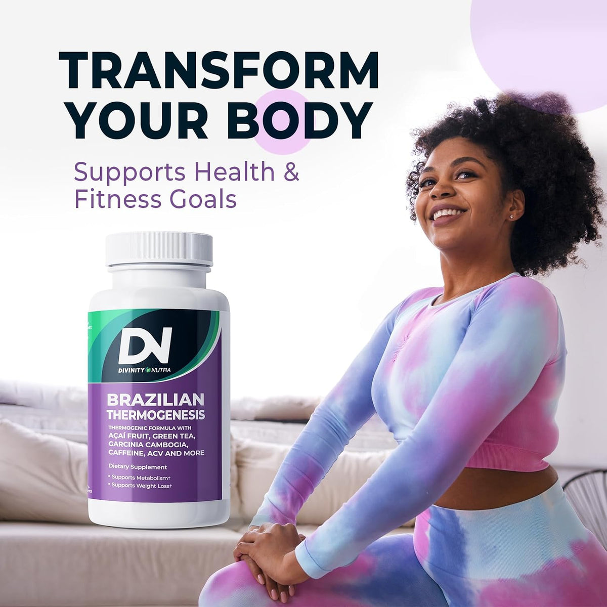 Divinity Nutra Thermogenic Brazilian Lean, Supplements for Bloating for Women & Men, 60 Capsules - görsel 5