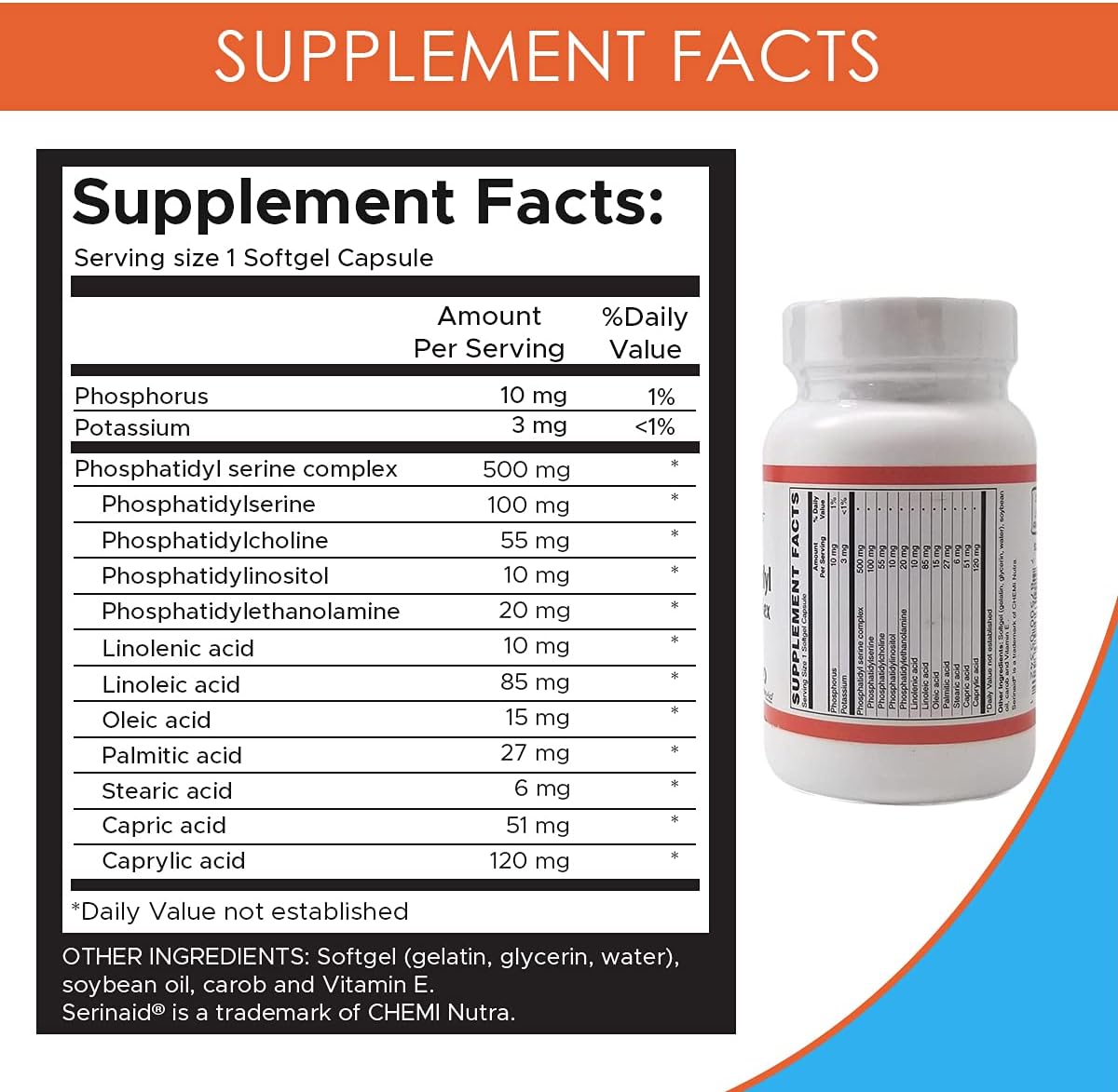 Holistic Health Phosphatidyl Serine Complex 60 Softgels - görsel 2