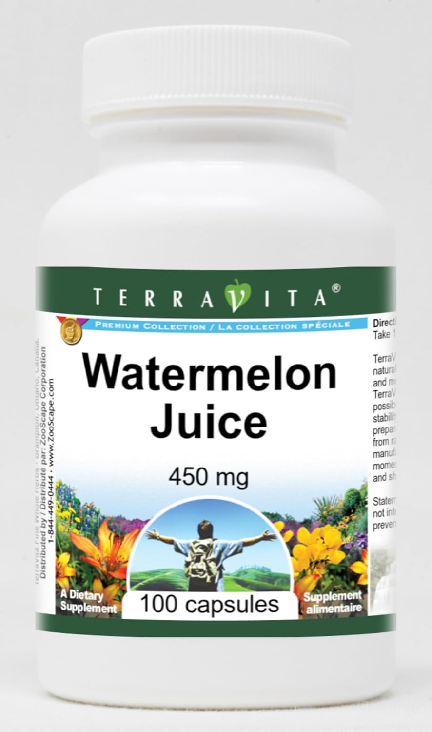 Terravita Watermelon Juice – 450 mg (100 Capsules) – 3-Pack - görsel 1
