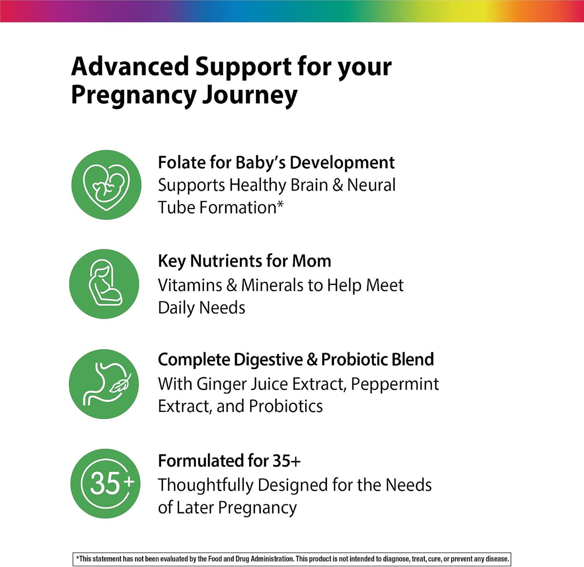 Rainbow Light 35+ Mum & Baby + Multivitamin – Antenatal and Postnatal Nutrition with Real Food Nutrients, 60 Tablets - görsel 4
