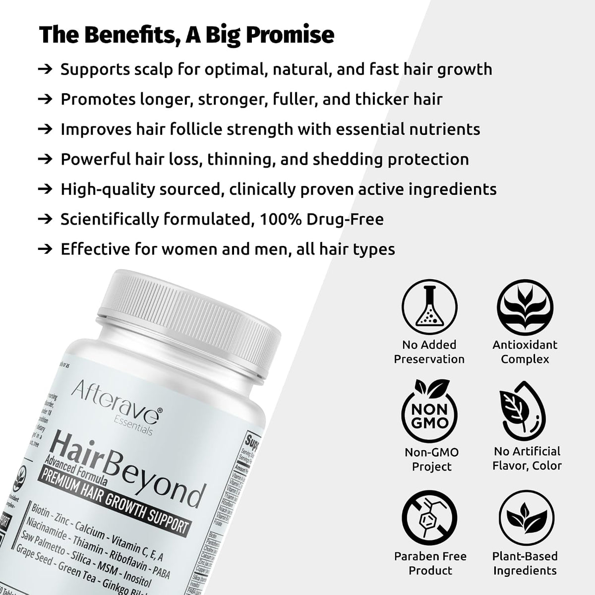 HairBeyond Advanced Hair Growth Formula | Biotin & Saw Palmetto for Stronger Hair - görsel 3