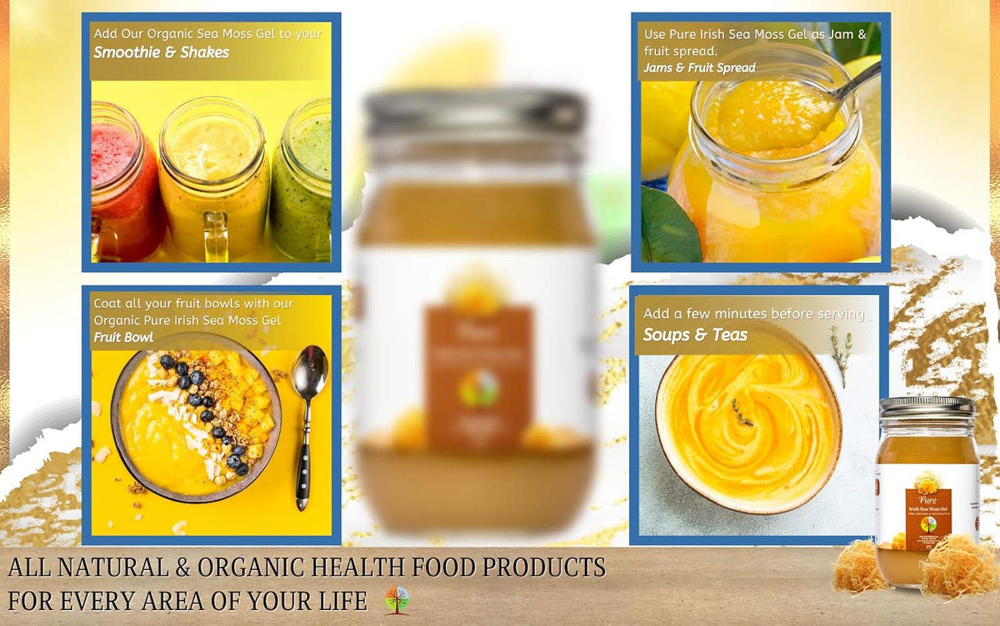 Organic Golden Sea Moss Gel – Daily Multivitamin – 454g - görsel 5