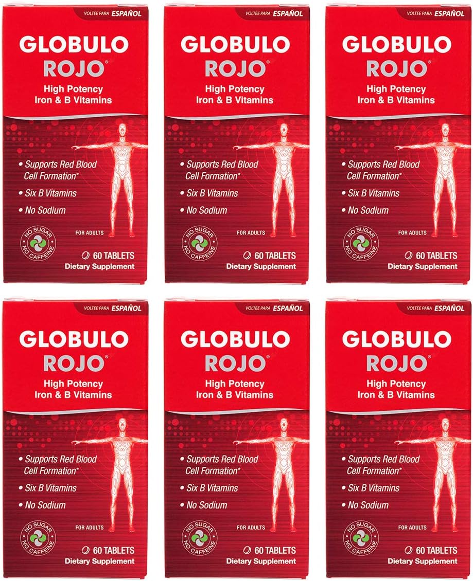 Globulo Rojo Iron Supplement - High Potency Iron & B Vitamins, 60 Tablets - görsel 7