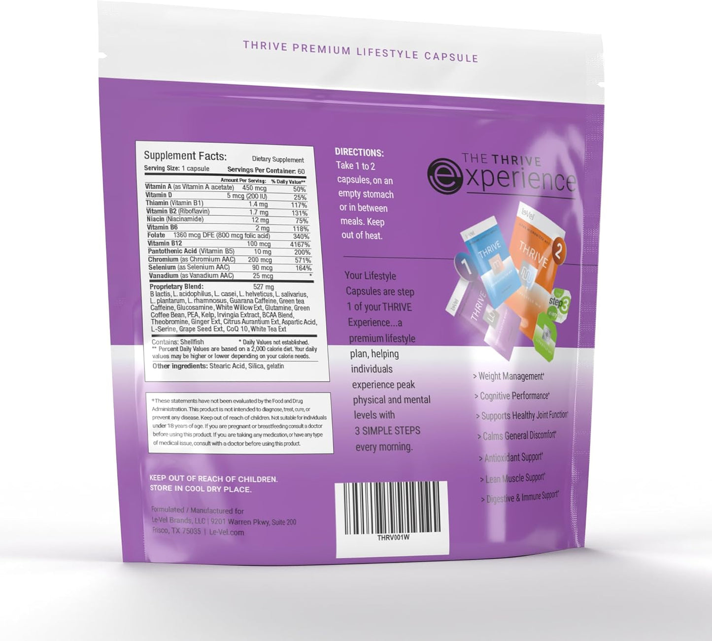 Le-Vel Thrive Premium Vitamins & Minerals Capsules for Women – 60 Capsules - görsel 2