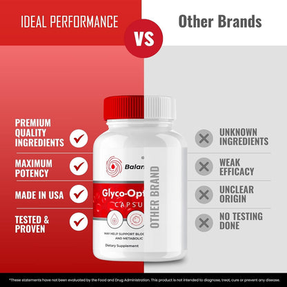 Balance Flow Glyco Optimizer Supplement Capsules - Maximum Strength All Natural Formula (3 Pack)