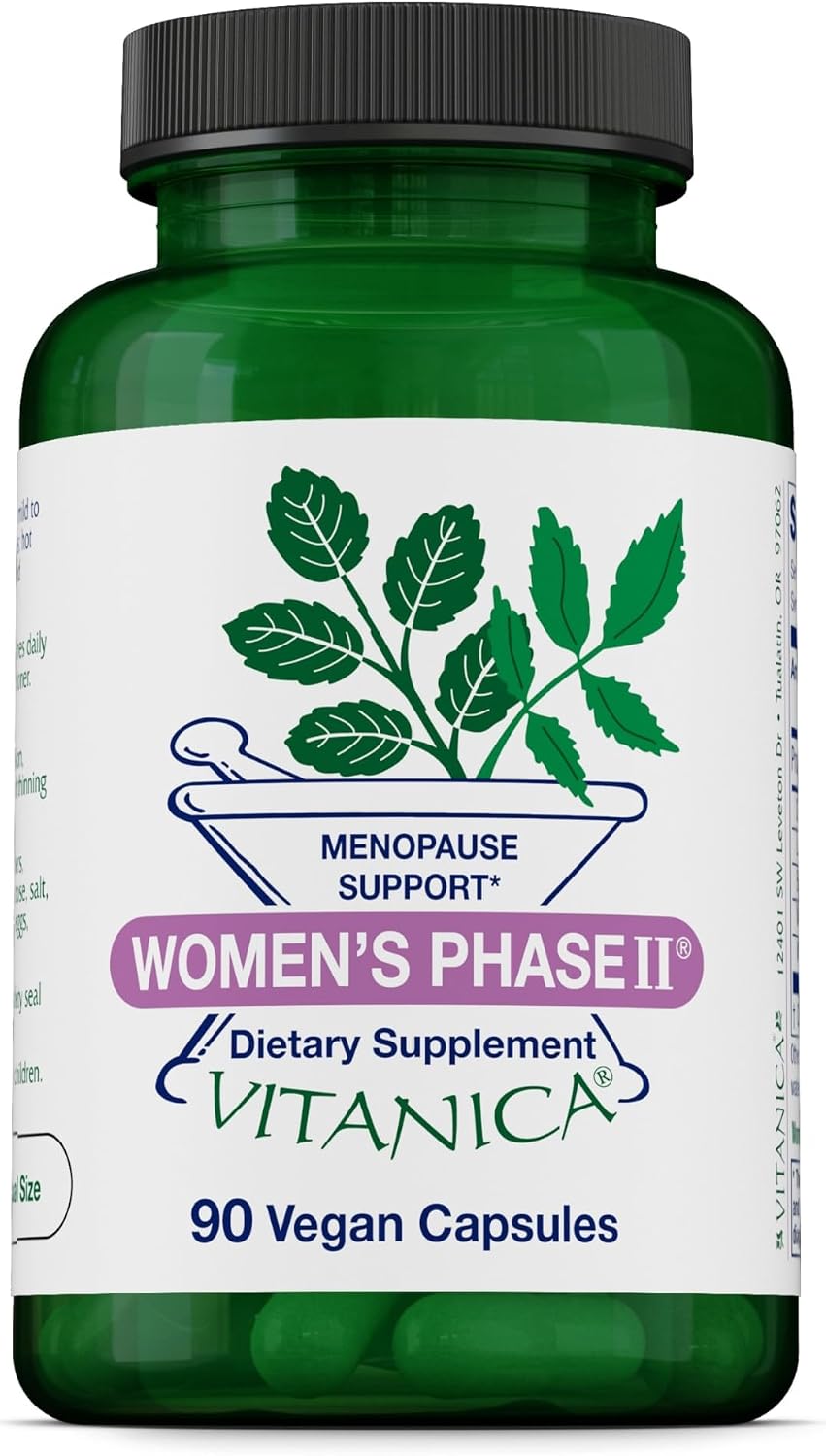 Vitanica Women's Phase II, Menopause Support, Vegan, 90 Capsules - görsel 1
